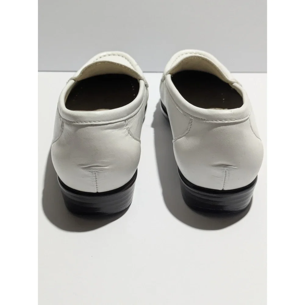 SAS Tripad‎ Comfort Loafers Womens 5.5 M White Leather Slip On Shoes